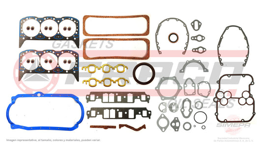 FSX-3062135 GASKET SET (FS-144-5) 4.3L GM SONOMA ASTRO BLAZER S10 SAFARI VIN W 262 92/93 ALUMINUM PLENUM HEAD NR GENERAL MOTORS