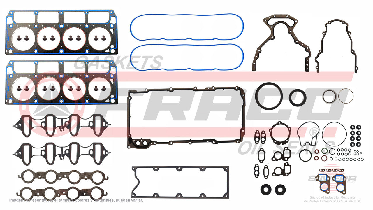 FSX-3082066 GASKET SET (FS-175-1G) 4.8L 5.3L CHEYENNE SUBURBAN SILVERADO VIN BM C35 VAN 99/11 CHASSIS PICK UP VORTEC 01/03 GENERAL MOTORS