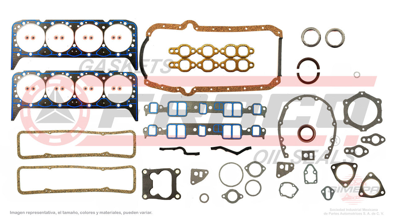 FSX-3082160 GASKET SET (FS-150-3)(JC-1252-K) 5.7L 350 CARBURETORS ALL CARS AND TRUCKS USA 65/79. MEXICO 73/91 GENERAL MOTORS