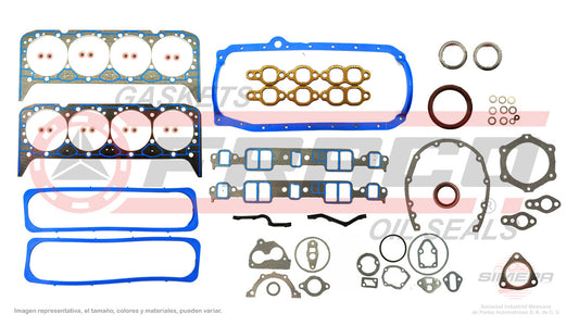 FSX-3082164 GASKET SET (FS-150-8) 5.7L GM 350 FI CRANKCASE AND SILICONE TIPS CRANKSHAFT SEAL USA TRUCKS 87/96. HEAD NR GENERAL MOTORS