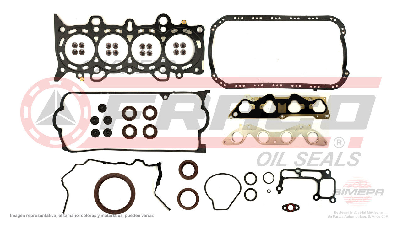 FSX-3540086 GASKET SET (JC-50-1) 1.6L 1.7L HONDA 4 CYLINDER D6B1 CIVIC 01/05 CIVIC EX 2 AND 4 DOORS MLS HEAD HONDA