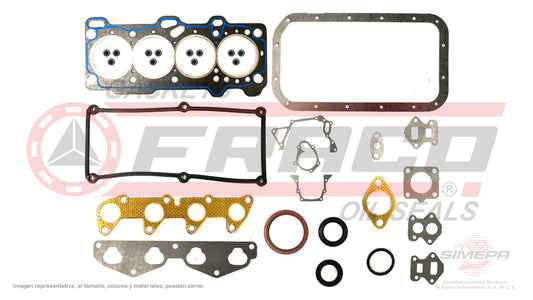 FSX-3640001 GASKET SET (FS-201)(JC-111) 1.0L CHRYSLER 4 CYLINDER HYUNDAI G4HC SOHC 97/03 HEAD SB HYUNDAI