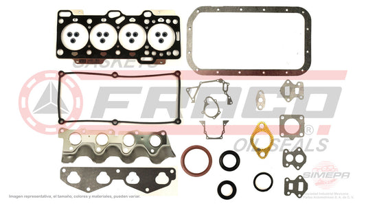 FSX-3640011 GASKET SET (JC-111-2) 1.1L CHRYSLER 4 CYLINDER HYUNDAI G4HD SOHC 06/15 MLS HEAD WITH EXTRA STEP HYUNDAI