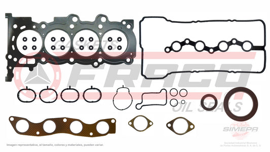 FSX-3640012 GASKET KIT 1.2L HYUNDAI DOHC 16V I10 GRAND I10 G4LA 12/15 HEAD AND MUL. EXHAUST. IN MLS. HYUNDAI