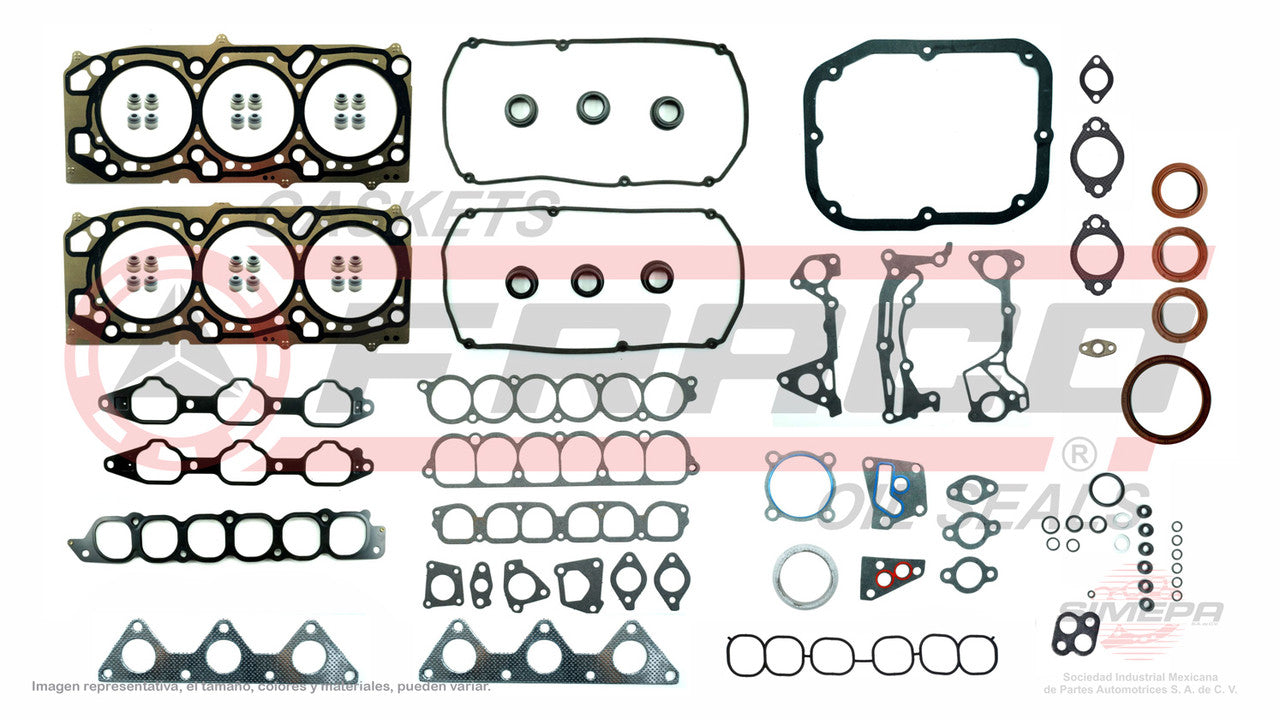 FSX-5562015 GASKET SET (JC-1611 JC-1612) 3.8L ECLIPSE 07/10 GALANT 07/09 MONTERO 03/06 6G75 HEAD AND MANIFOLD IN MLS MITSUBISHI