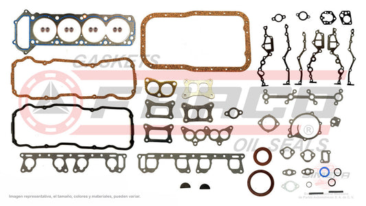 FSX-5840238 GASKET SET (FS-1224)(JC-23) 2.4L Z24I Z24S SOHC PICK UP TRUCKS 720 D21 81/89 COVER TIPS RUBBER HEAD SB NISSAN