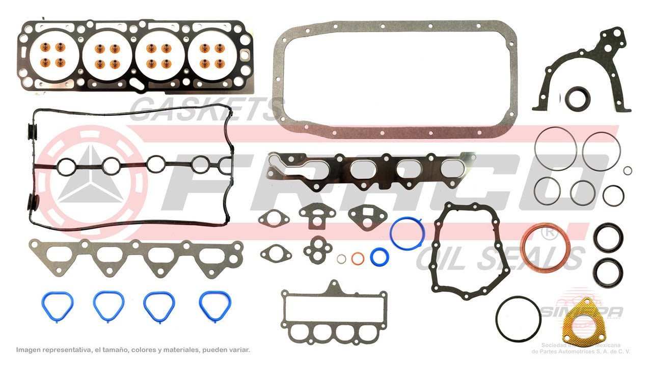 FSX-6040075 GASKET SET (FS-102-1ML)(JC-1239) 1.6L AVEO F16D3 DOHC 16V L14 VVT PONTIAC G3 MFI 07/12 (MLS HEAD). GENERAL MOTORS