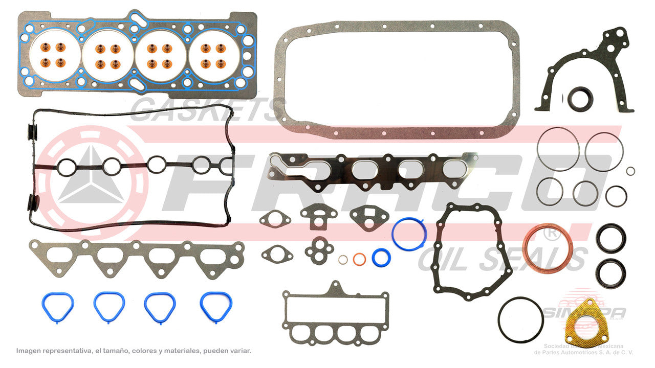 FSX-6040076 GASKET SET (FS-102-1G)(JC-1239-1) 1.6L AVEO PONTIAC G3 F16D DOHC 16V L14 VVT MFI 08/12 DOUBLE TEAR HEAD NR. GENERAL MOTORS