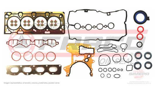 FSX-7640050 GASKET SET (FS-122-ML)(JC-1238 JC-1242) 1.6L 1.8L CRUZE G3 09/17 SONIC 11/15 FIG3 Z18XER 05/17HEAD MLS ADM RE GENERAL MOTORS