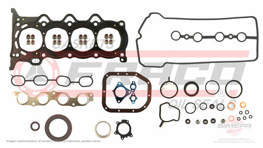 FSX-8040085 GASKET SET (JC-1312) 1.3L TOYOTA 4 CYLINDER YARIS VITZ ECHO 2NZ-FE 16V DOHC 98/15 MLS HEAD TOYOTA