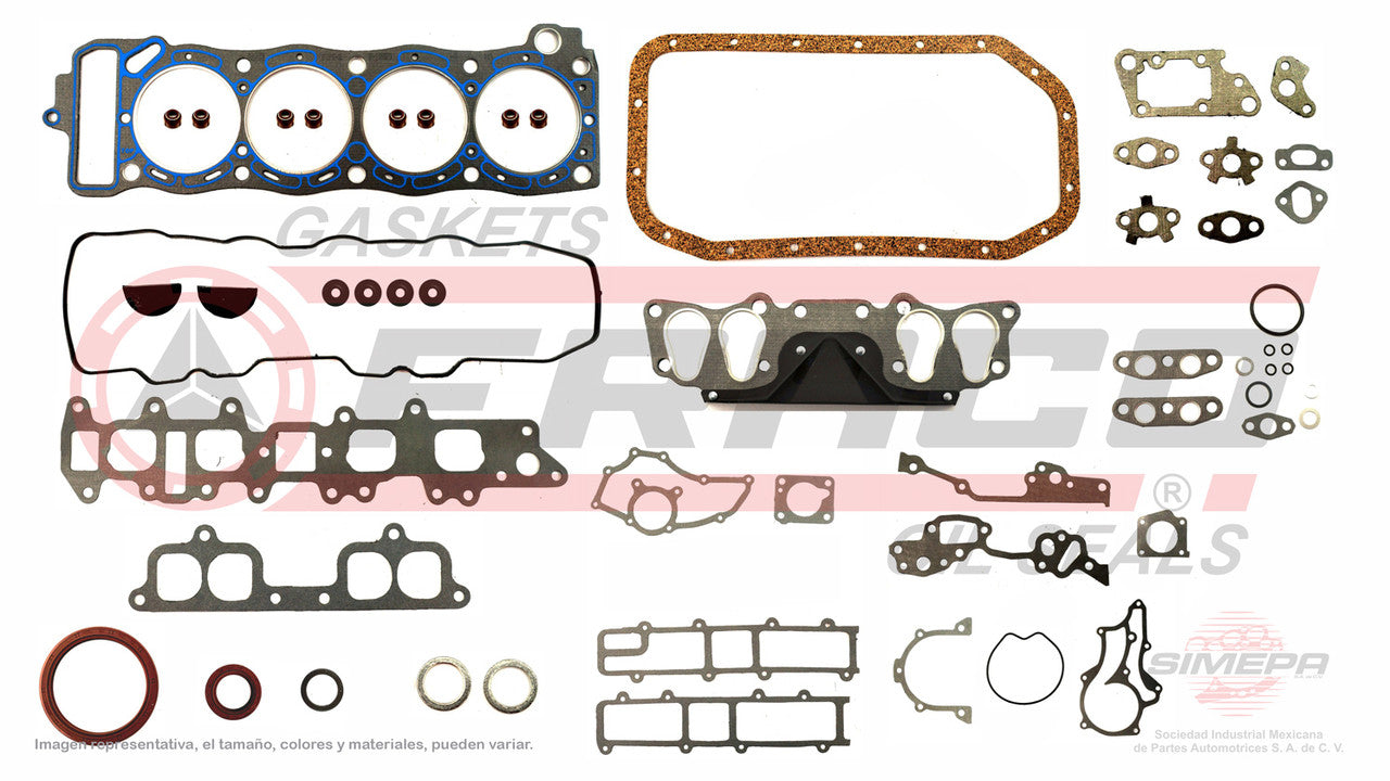 FSX-8040332 GASKET SET (FS-1320-2)(JC-1306) 2.4L TOYOTA 4 CYLINDER HILUX 22R 22REC 8V 85/95 HEAD SB TOYOTA