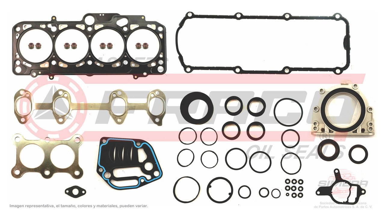 FSX-8640085 GASKET SET (JC-101) 1.6L SEAT 4 CYLINDER IBIZA 01/03 CORDOBA 01/05 ADP AEH HEAD MLS SEAT