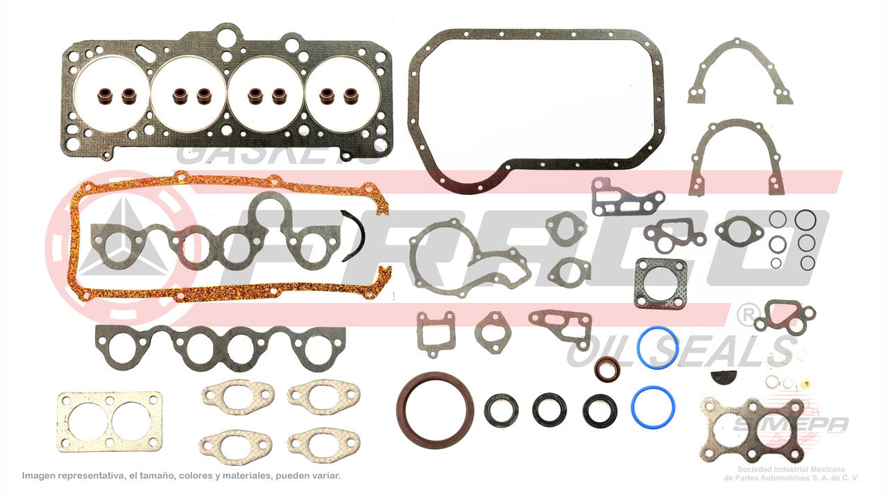 FSX-8640132 GASKET SET (JC-93) 1.8L VW 4 CYLINDER CORSAR ATLANTIC GLS GOLF GL JETTA 84/97 84/01 SB HEAD 8MM SEALS VOLKSWAGEN