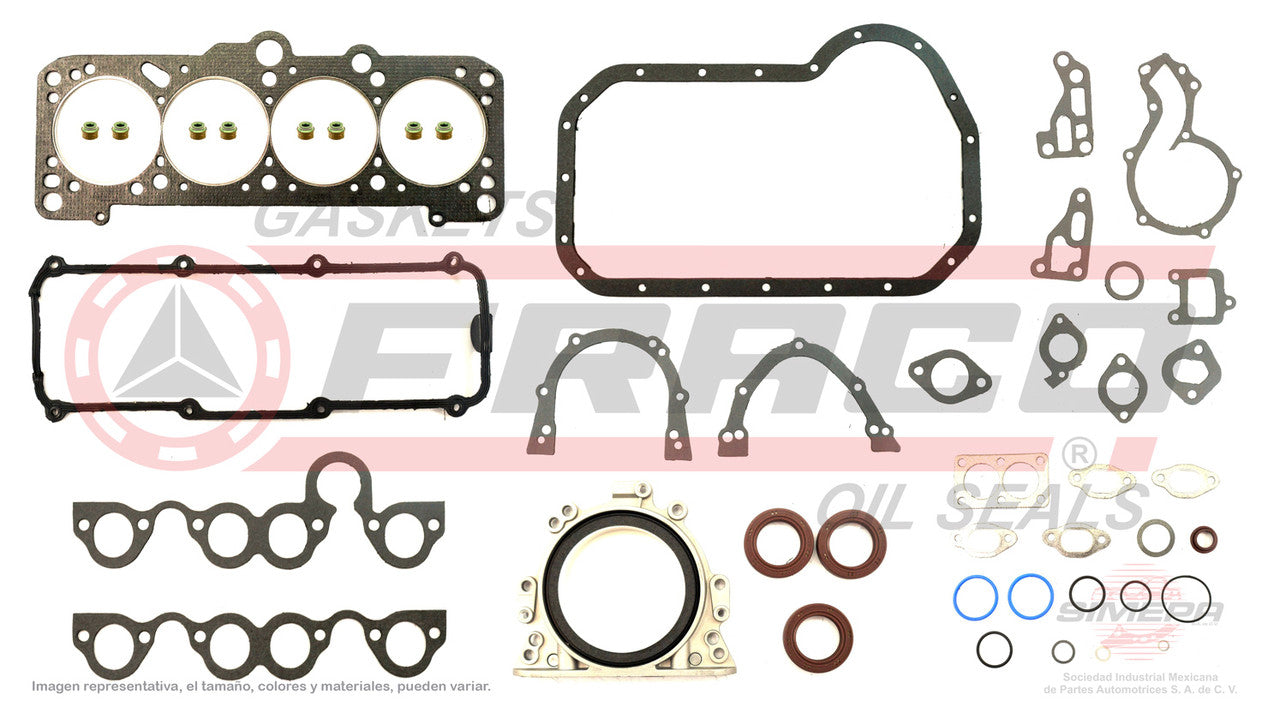 FSX-8640135 GASKET SET (JC-94) 1.8L VW 4 CYLINDER POINTER WAGON PICK UP 98/ 02 CRANKSHAFT SEAL WITH HEAD SEAL HOLDER SB VOLKSWAGEN