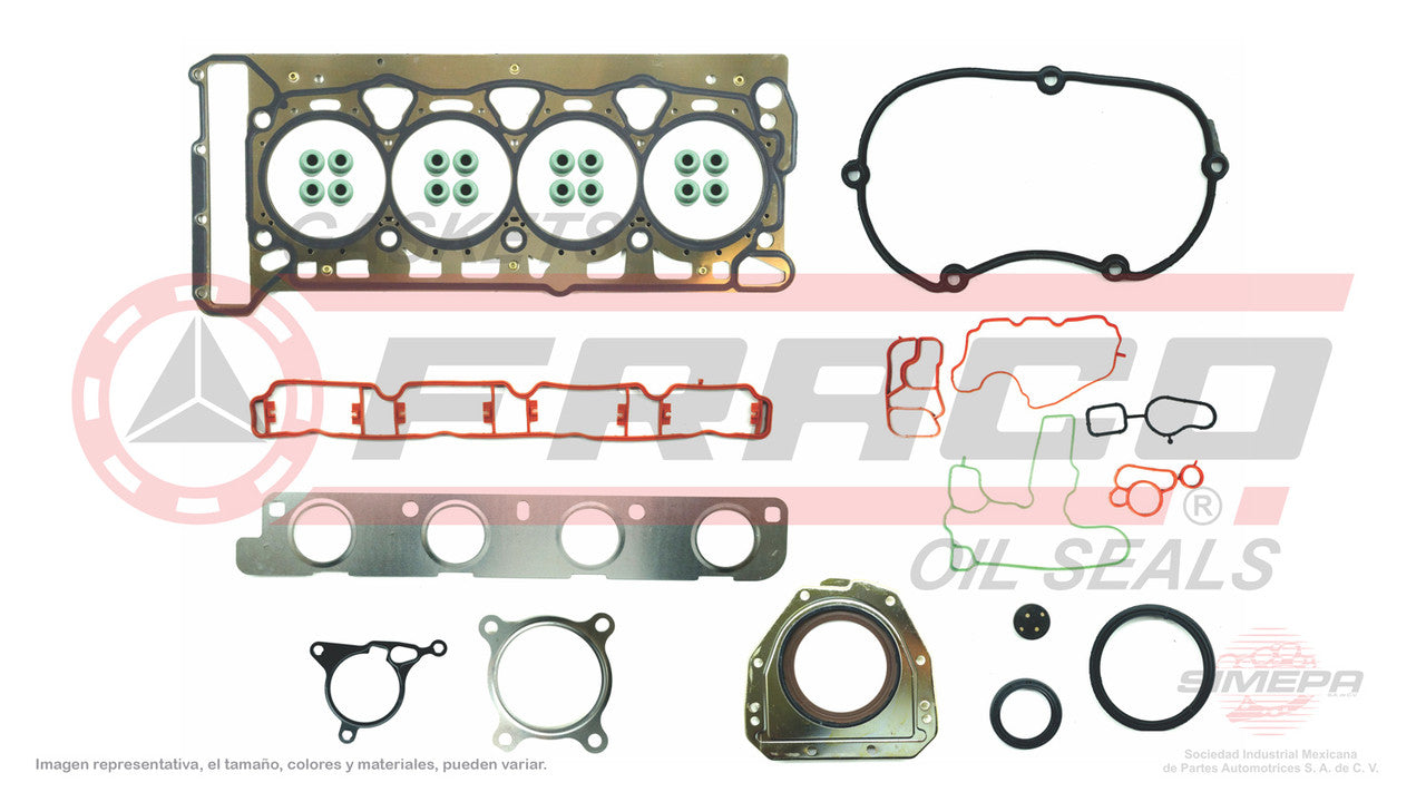 FSX-8640175 GASKET SET SEAT 4CIL DOHC 16V AUDI A3 A4 GTI 08/11 AUDI A5 10/11 JETTA PASSAT 08/10 VOLKSWAGEN