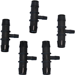 GY-65645 CONNECTORS FOR FUEL LINE AND VACUUM HOSE (BAG OF 5 PIECES) TEE CONNECTOR 3/4 TO 3/8 HEATING AND UNIVERSAL RADIATOR