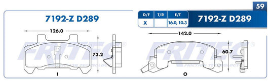 M-7192-Z BALATAS (7192-D289) R.D. CENTURY 1985-1989 BUICK SKYHAWK 1985-1989 BUICK SKYLARK 1985-1990 BUICK SOMERSET 19 BUICK