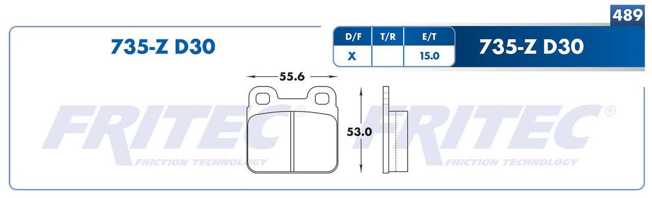 M-735-Z BALATAS (735-D30) R.D. SEDAN 1995-1995 VOLKSWAGEN SEDAN 1995-2004 VOLKSWAGEN