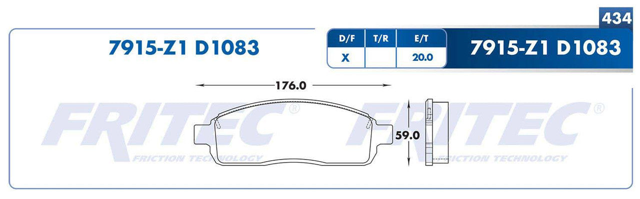 M-7915-Z1 PADS (7915-D1083) RD TRUCK F-150 2004-2008 FORD TRUCK F200 2007-2008 FORD TRUCK LOBO 2003-2008 FORD TRU FORD