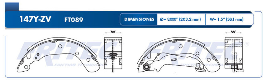 OW-147Y-ZV BALATAS (147Y-FT089)(1728-S1073) Ikon 2011-2015 FORD