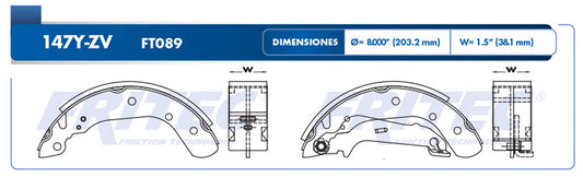 OW-147Y-ZV BALATAS (147Y-FT089)(1728-S1073) Ikon 2011-2015 FORD