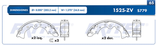 OW-1525-ZV BALATAS (1525-S779) SENTRA 2002-2006 NISSAN