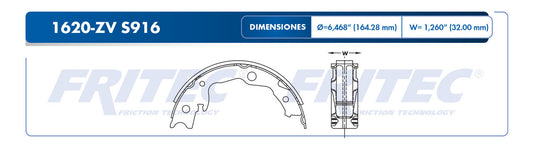 OW-1620-ZV BALATAS RAV 4 2006-2018 NISSAN Sentra 2013-2017 Rogue 2008-2014 Juke 2012-2017 TOYOTA