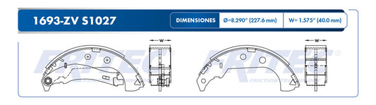 OW-1693-ZV BALATAS (1693-S1027) 700 2015-2019 Cabina sencilla RAM PROMASTER RAPID 2017-2020 RAM