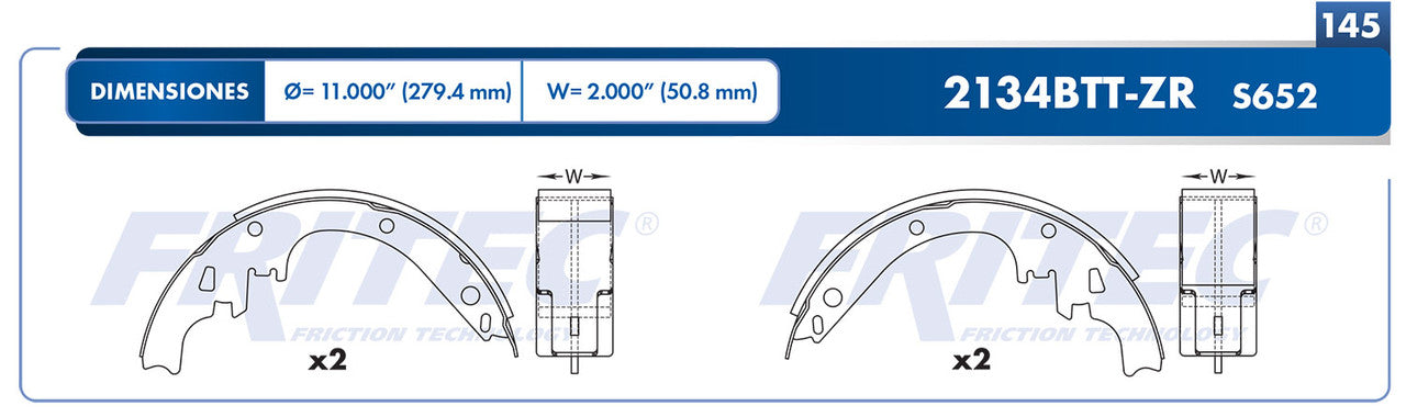 OW-2134BTT-ZR BALATAS (2134BTT-S652) LESABRE 1990-1990 ROADMASTER 1991-1996 CADILLAC 60 SPECIAL 1993-1993 BROUGHAM 1990-19 BUICK