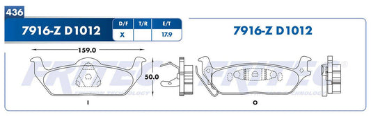 SHD7916-Z PADS 7916-D1012 (FDB-1012TX)(T)F-150 04/12 F200 07/09 LOBO 03/11 HARLEY DAVIDSON 06/11 KING RANCH 10/11 FORD