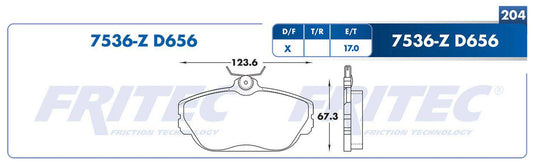 SPC-7536-Z BALATAS 7536-D656 (D) WINDSTAR 95/98 FORD