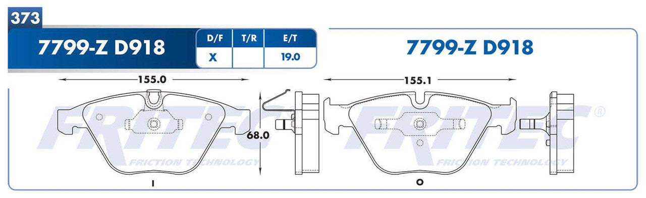 SPC-7799-Z BALATAS 7799-D918 (FDB-4221)(D)BMW 1 SERIES 328I 335D 525I 528I 535I 545I 550I 745I 50LI 760I X1 Z4 02/14 BMW