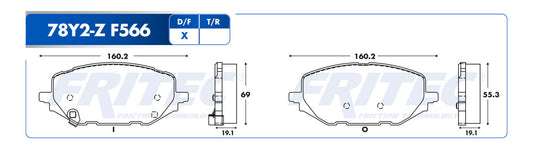 SPC-78Y2-Z PADS (78Y2-F566) RD TRACKER 2021 GENERAL MOTORS