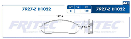 SPC-7927-Z PADS 7927-D1022 (FDB-1022TC)(D)FREESTAR 04/07 MONTEREY 04/07 FORD