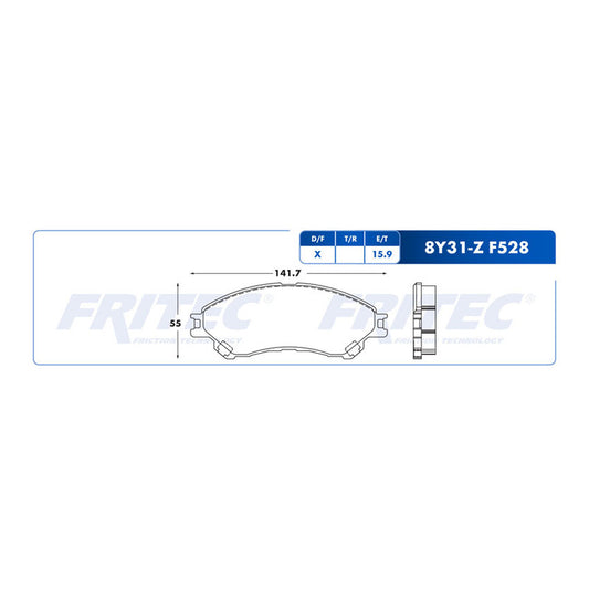 SPC-8Y31-Z PADS (8Y31-F528) RD NEW VITARA 2016-2019 SUZUKI S-CROSS 2014-2020 CIAZ 2016-2020 SUZUKI