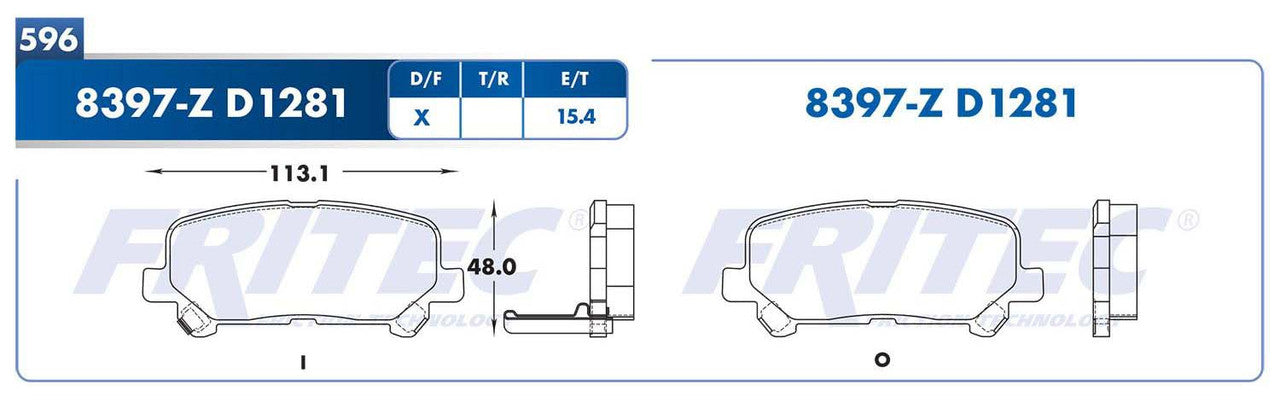 SPC-8397-Z BALATAS 8397-D1281 (FDB-1281TC)(T)ACURA MDX ACURA ZDX 07/13 ACCORD CROSSTOUR 10/11 ODYSSEY 11/14 PILOT 09/13 ACURA