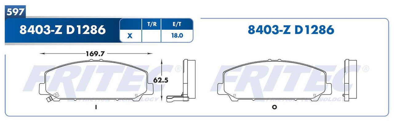 SPC-8403-Z BALATAS 8403-D1286 (D)INFINITI QX56 07/10 ARMADA 07/11 TITAN 08/10 NISSAN