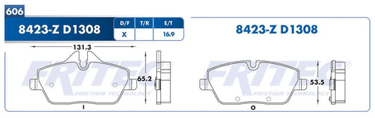 SPC-8423-Z BALATAS 8423-D1308 (FDB-1974)(D)MINI COOPER 07/14 MINI COOPER