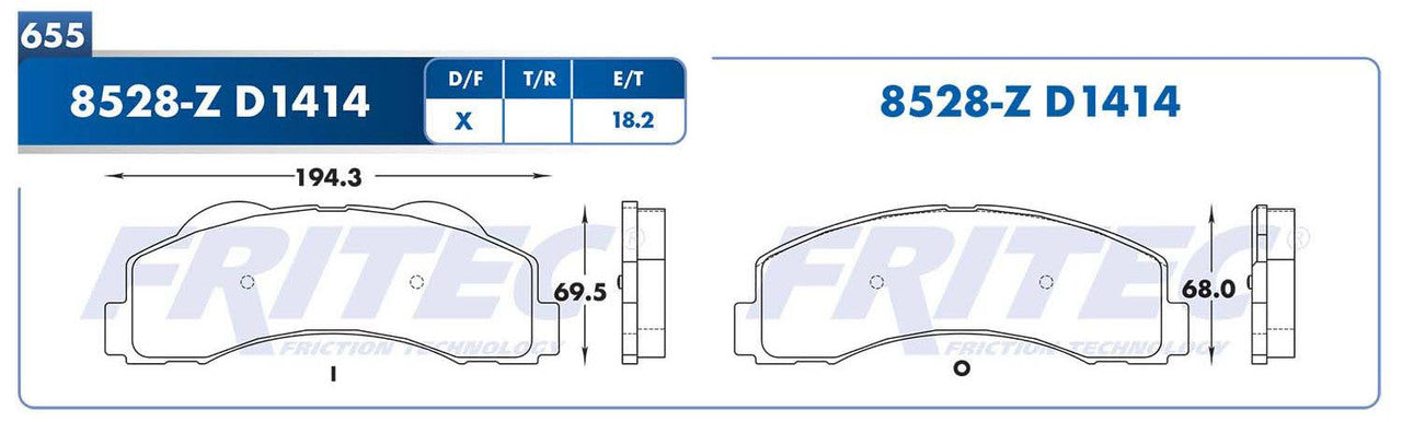 SPC-8528-Z BALATAS 8528-D1414 (FDB-1414TC)(D)F150 10/13 LOBO 12/13 HARLEY DAVIDSON KING RANCH 10/11 NAVIGATOR 11/13 FORD