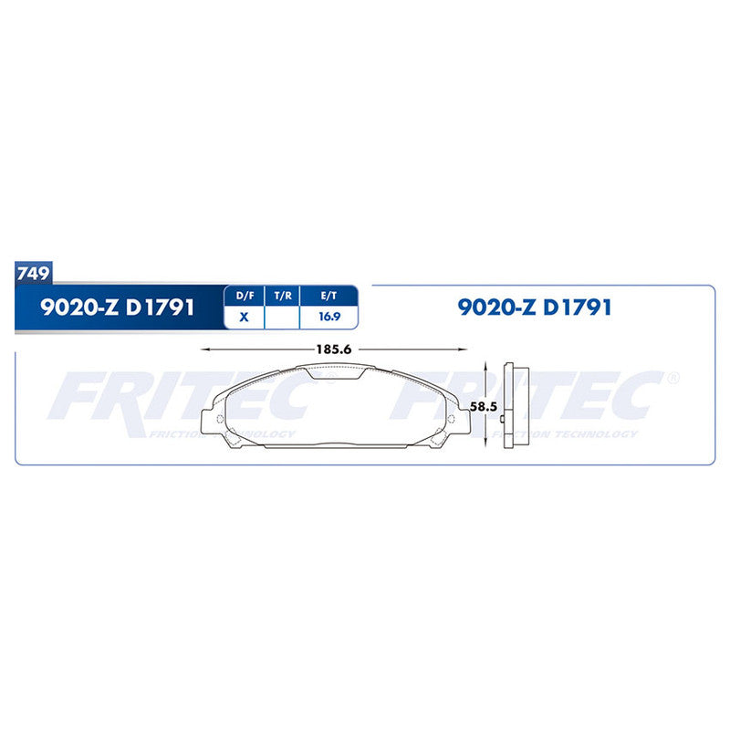 SPC-9020-Z BALATAS 9020-D1791 (D) MUSTANG 15/16 FORD