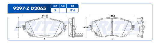 SPC-9297-Z BALATAS (9297-D2065) R.D. C-HR 2018-2020 TOYOTA