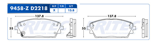 SPC-9458-Z BALATAS (9458-D2218) R.D. 3 2019-2020 MAZDA