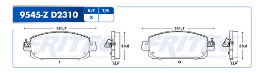 SPC-9545-Z BALATAS (9545-D2310) R.D. SENTRA 2020-2021 NISSAN