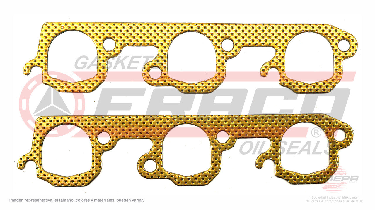 MEX-2662071 EMPAQUE DE MULTIPLE (MS-4330-E)(MU-41513-E) 3.8L FORD V6 MUSTANG CARBURADO 230 232 84/86 2 PZAS FORD