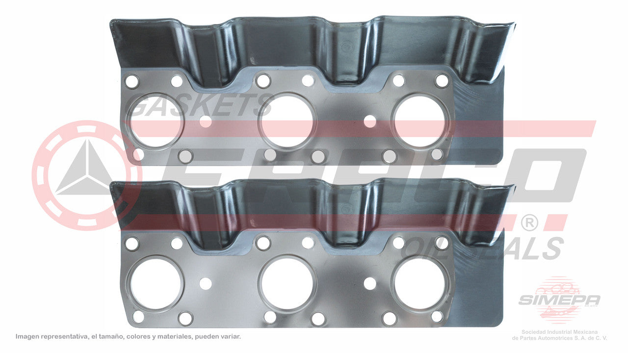 MEX-5562001 EMPAQUE DE MULTIPLE (MS-4253-2E)(MU-41414-E) 3.0L CARAVANE MITSUBISHI 6G72 88/96 2 PZAS MLS C/DEFLECTOR DE TEMPERATURA CHRYSLER