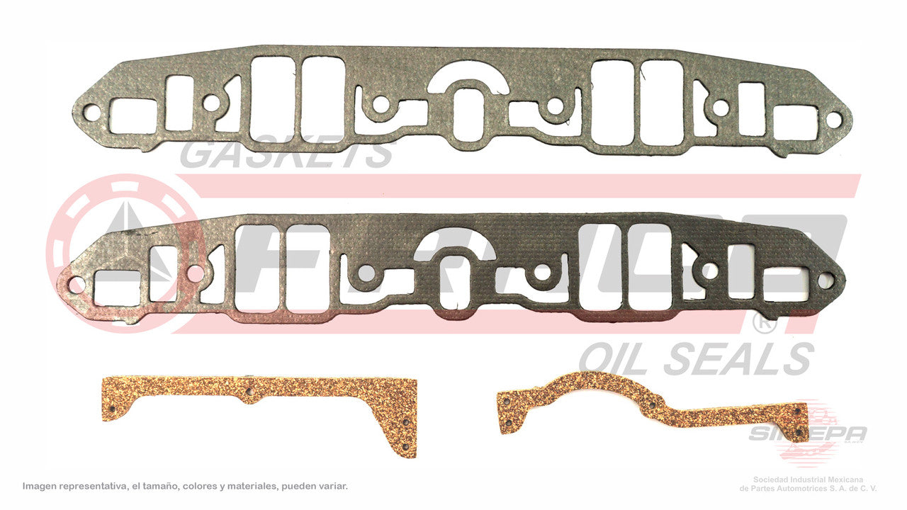 MIX-1182110 EMPAQUE DE MULTIPLE (MS-4260-1)(MU-41432-A) 5.9L CHRYSLER V8 D-600 DART 360 71/92 2 PZAS CHRYSLER