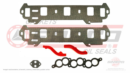 MIX-2662054-1 EMPAQUE DE MULTIPLE Ford V6 Ghia Aerostar Sable Ranger Probe Taurus Topaz 12V Motor 183 80/95 Admisión-Colil FORD