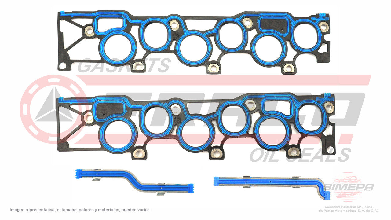 MIX-2662076 EMPAQUE DE MULTIPLE (MU-41520-A2-D MU-41520-A-2-I ) 3.8L FORD WINDSTAR PICK UP ECONOLINE 01/03 T/P 2 PZAS PUERTOS CHICOS FORD