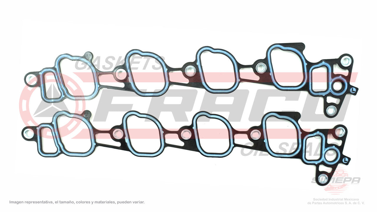 MIX-2682070-1 EMPAQUE DE MULTIPLE (MS-4357-2)(MU-41545-1A-I MU-41545-1A-D) 4.6L 5.4L TRITON SOHC MARQUIS LOBO MEX F250 F350 F450 99/06 FORD