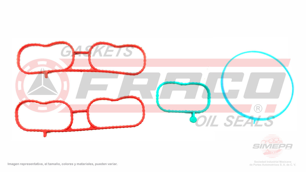 MIX-3050020 GASKET SET (MS-4128)(MU-41240-A) 3.5L 3.7L L5 20V COLORADO CANYON HUMMER H3 211 223CU. DOHC 04/12 3 PZ SILICON. GENERAL MOTORS